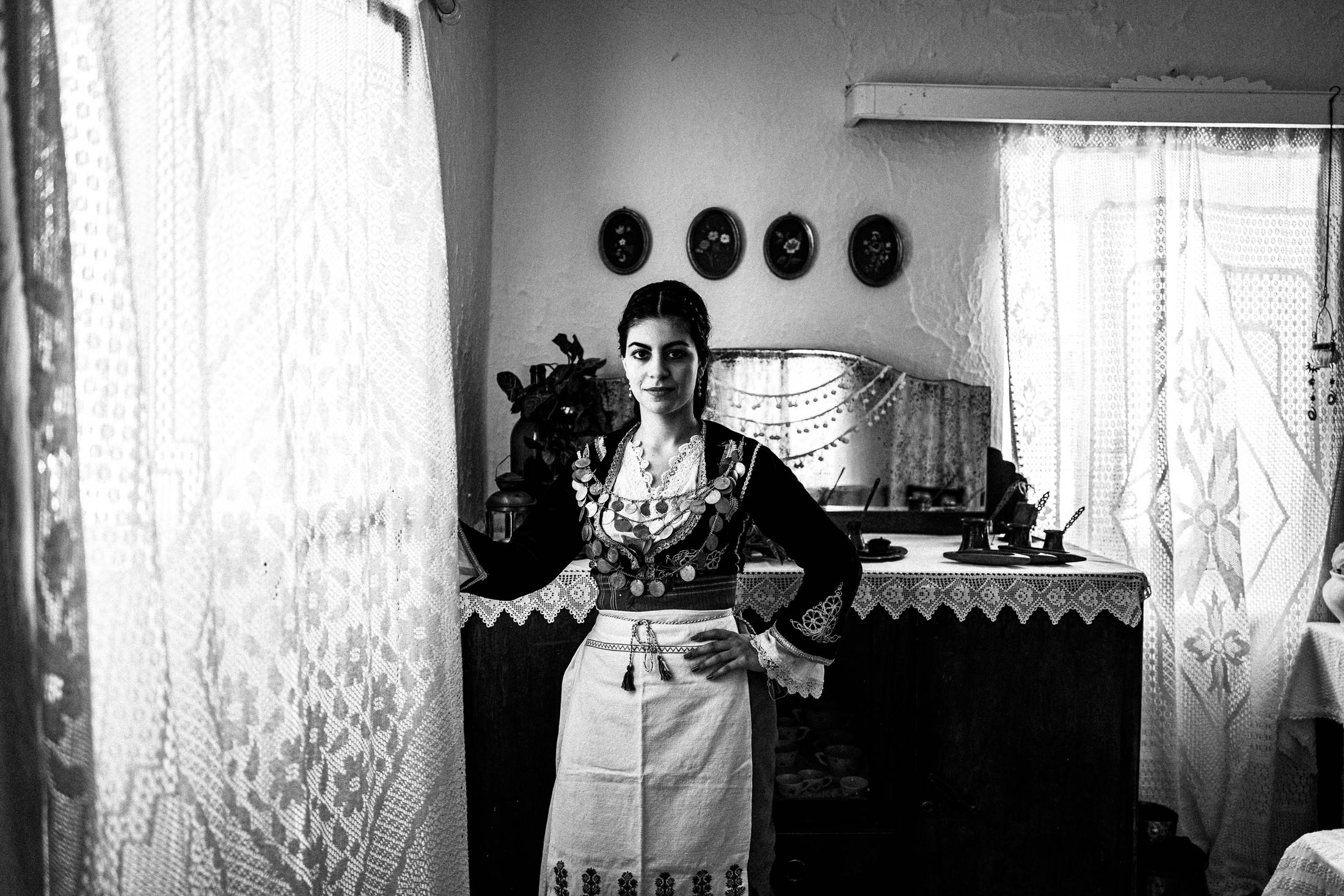 Zacharenia in Sartza, at Zafirenia's house in Anogia, Rethymnon, Crete, by photographer George Tatakis