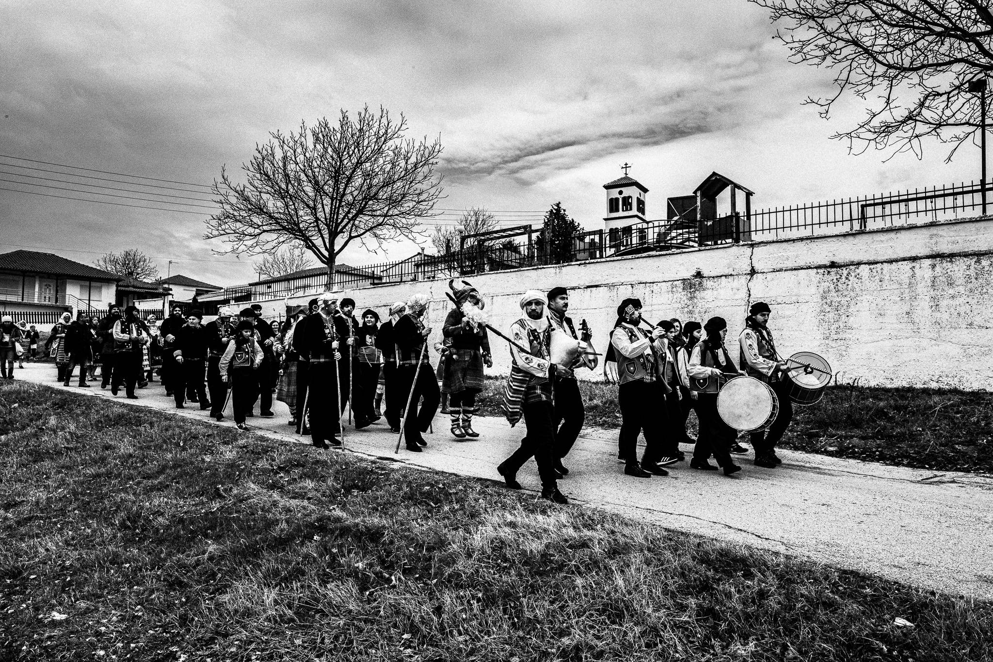Moving round the village, Pagan Christmas customs of Northern Greece, by photographer George Tatakis