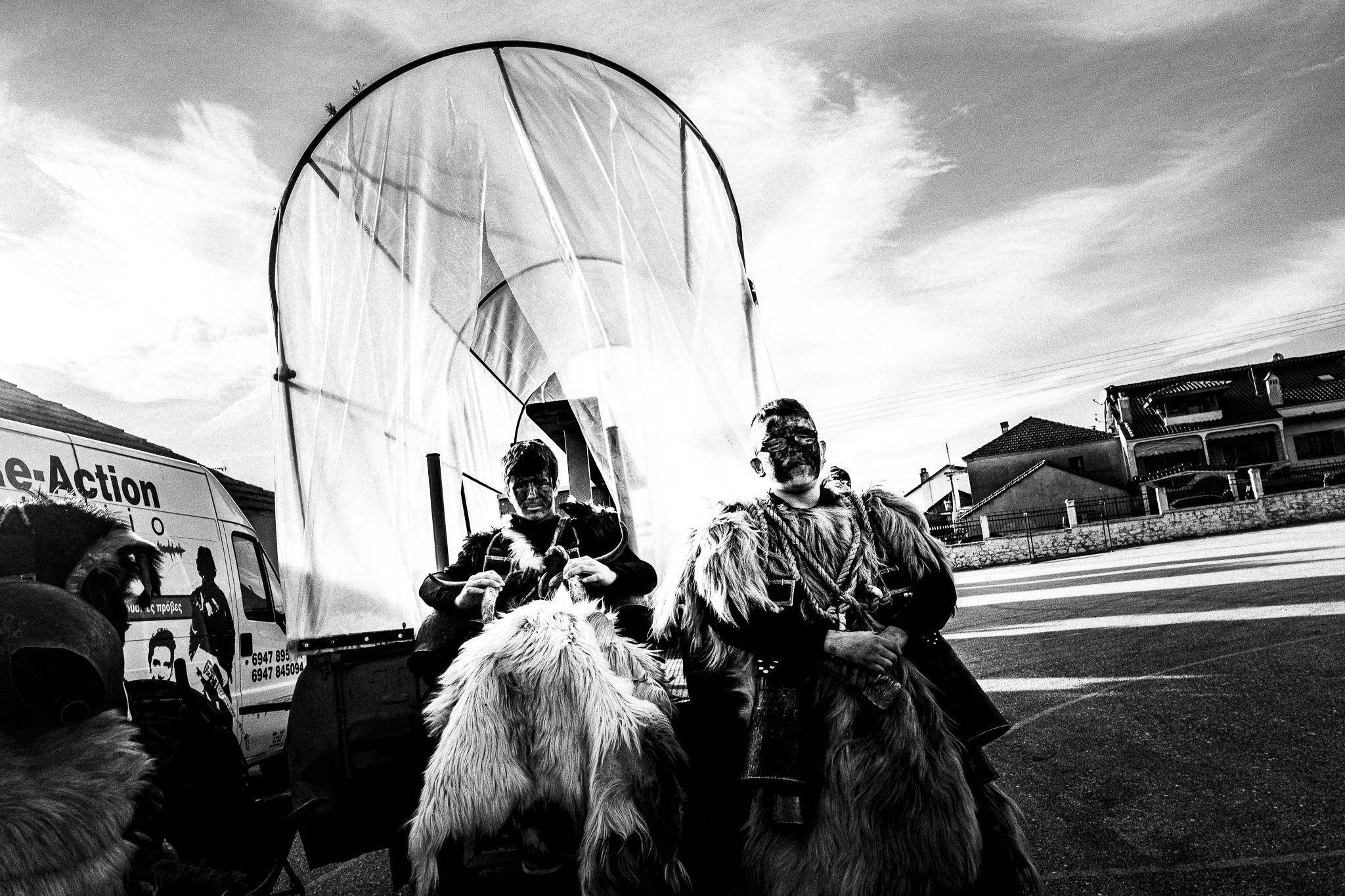Babiden at Petroussa, Pagan Christmas customs of Northern Greece, by photographer George Tatakis