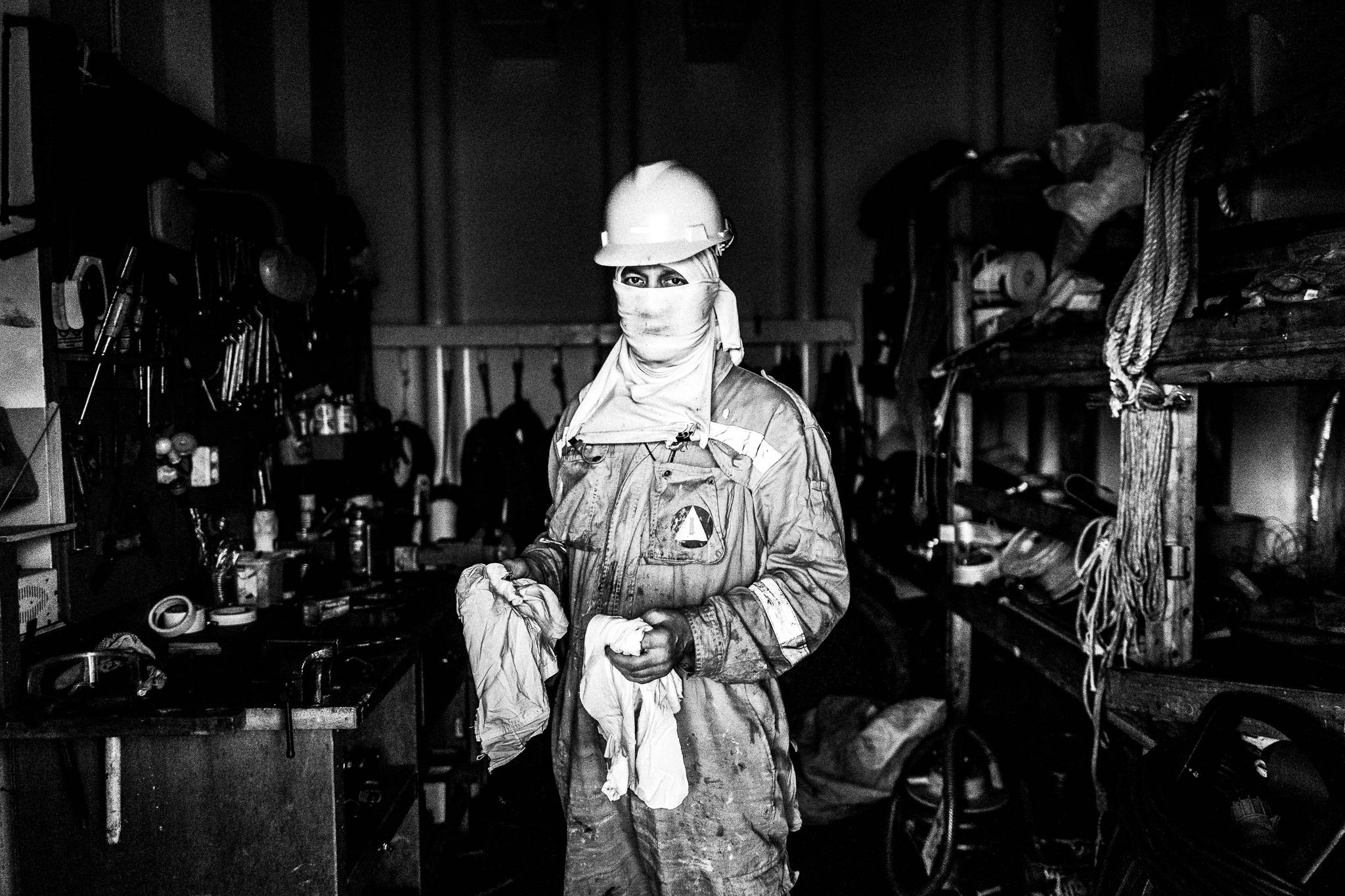 In the ship's workshop by photographer George Tatakis