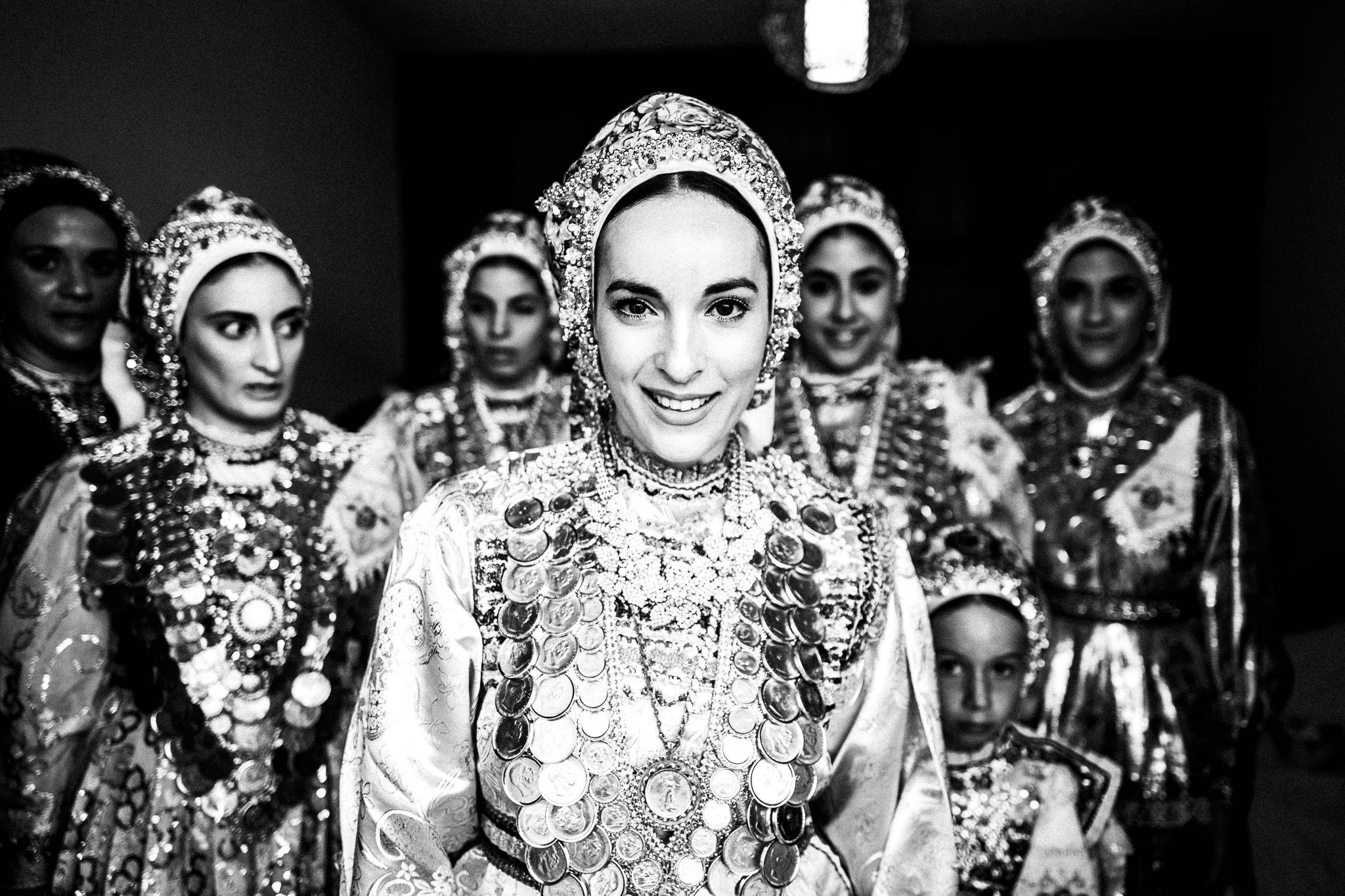 A traditional wedding at Olympos, Karpathos, Greece. Black and white photography by George Tatakis