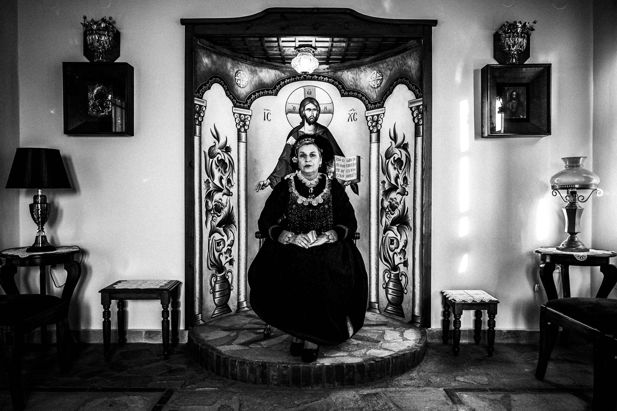 Inside a local church of Nea Vyssa, by photographer George Tatakis