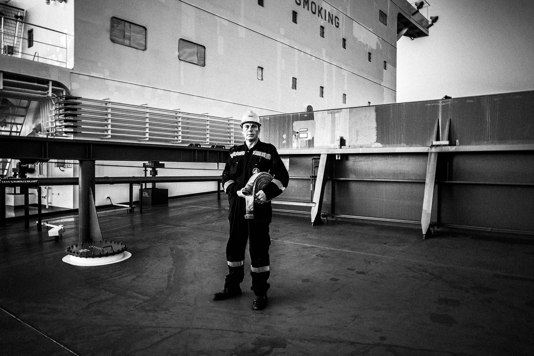 Bosun on deck by photographer George Tatakis