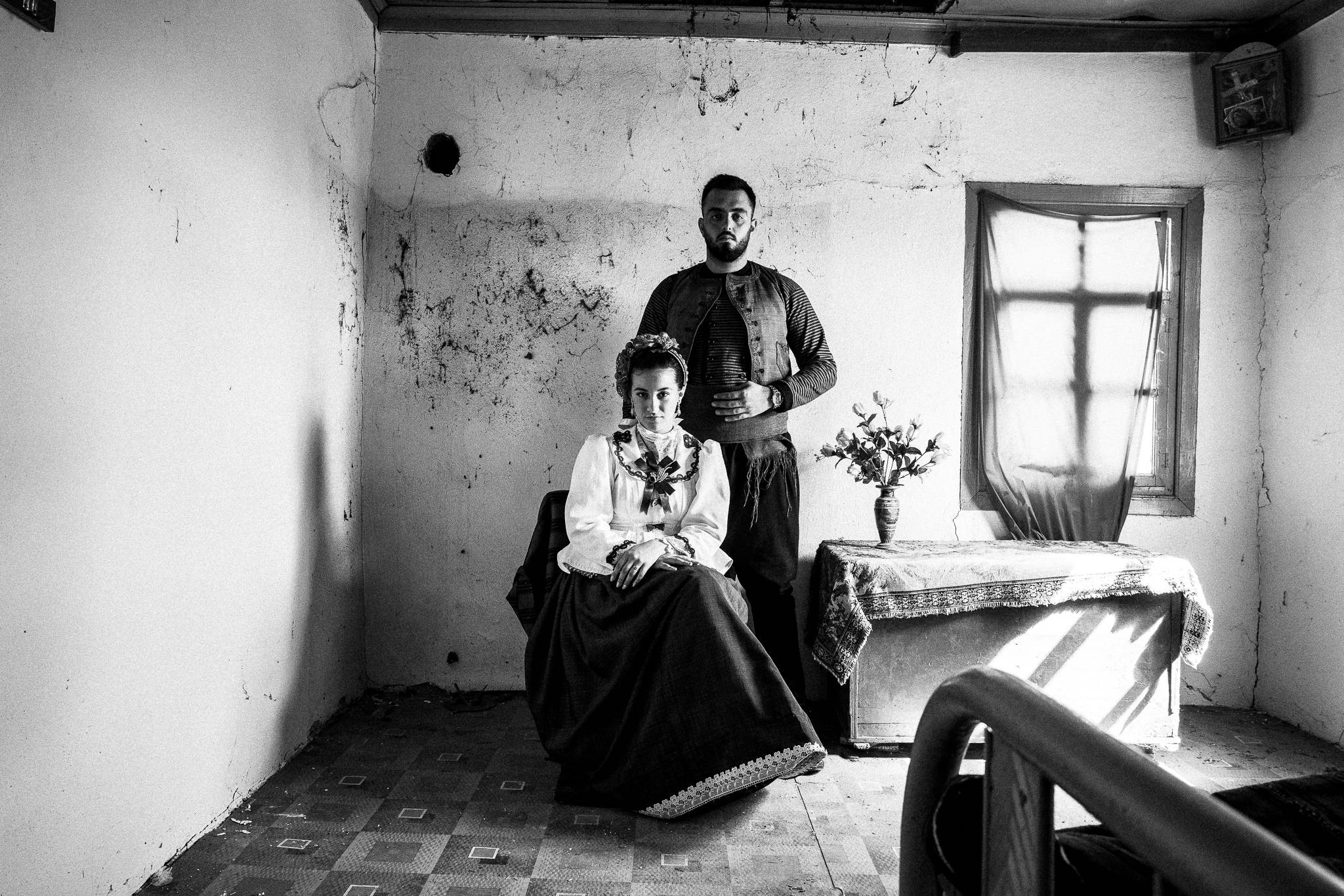 Inside a traditional house of Nea Vyssa, by photographer George Tatakis