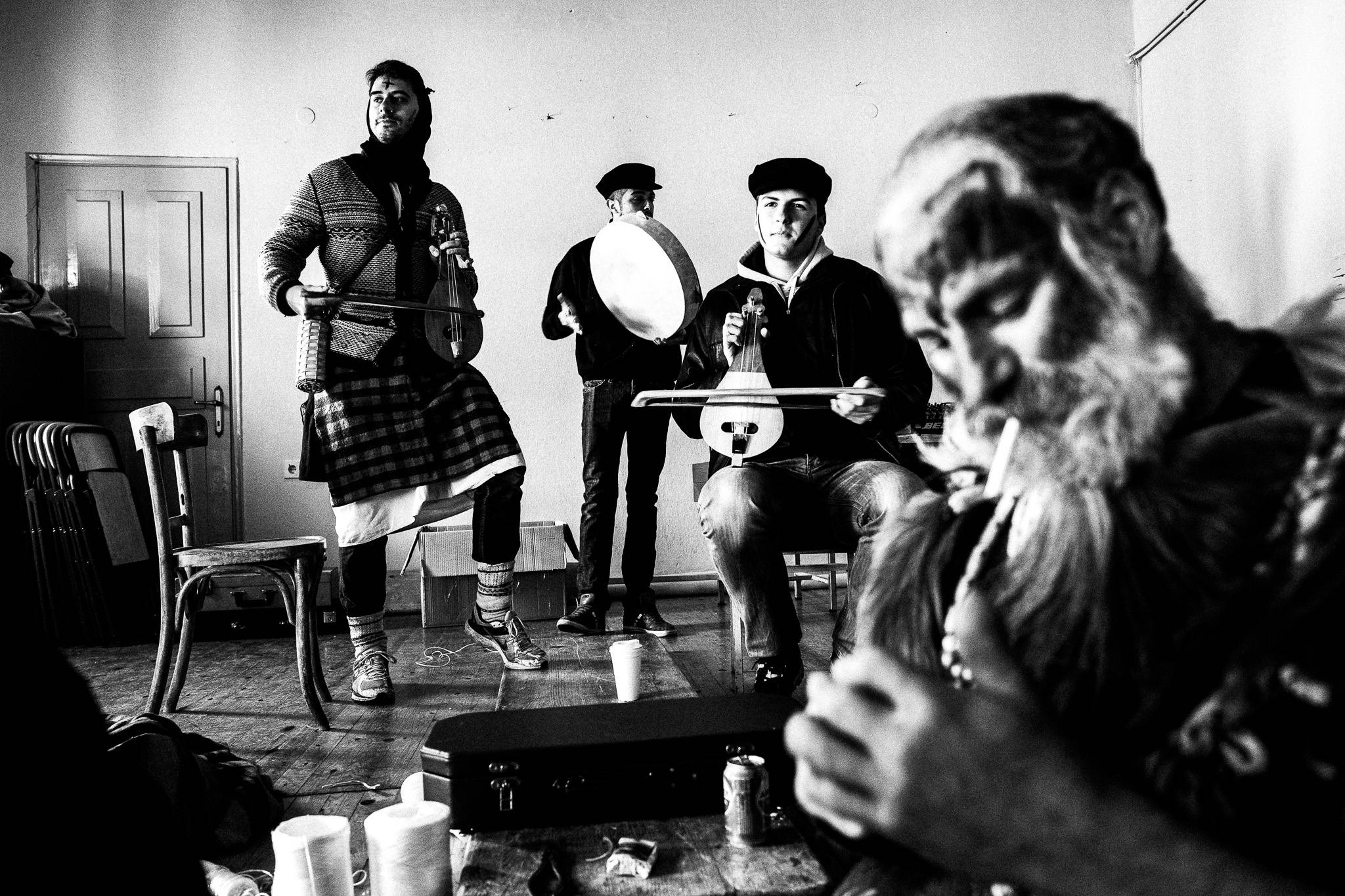 Arapides getting ready, Pagan Christmas customs of Northern Greece, by photographer George Tatakis