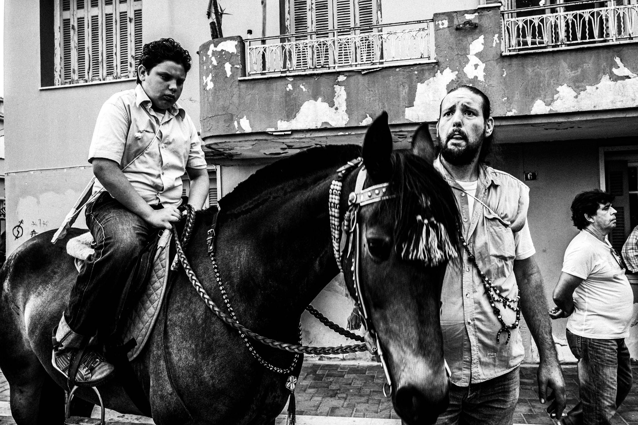 St. Simeon Festivals in Missolonghi, Greece. Black and White Photography by George Tatakis.