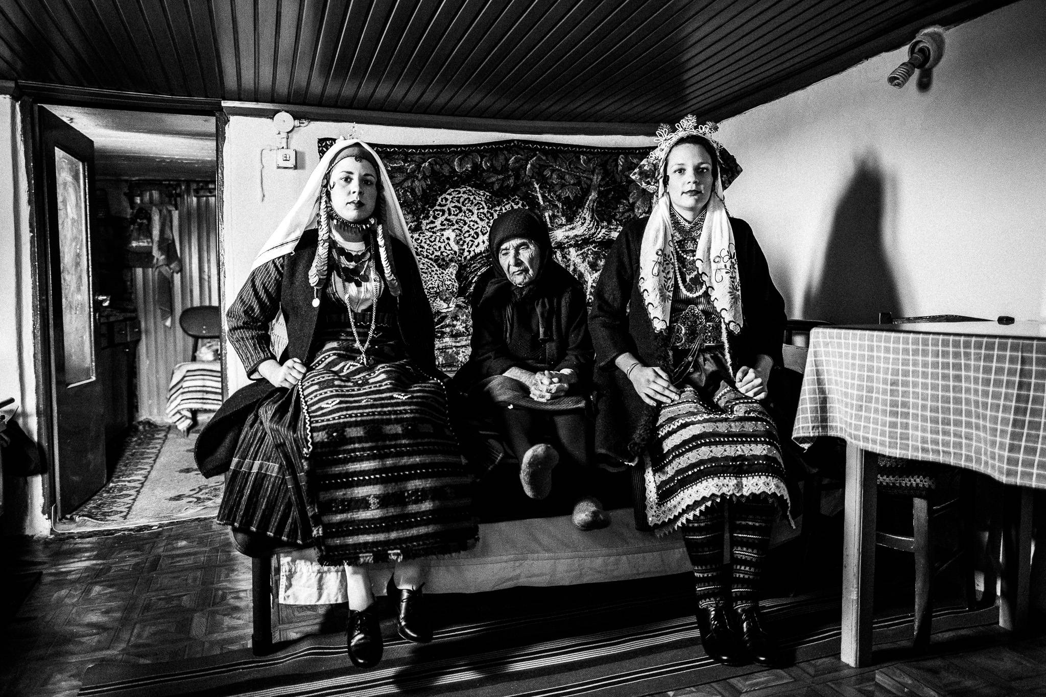 Traditional costumes, Pagan Christmas customs of Northern Greece, by photographer George Tatakis