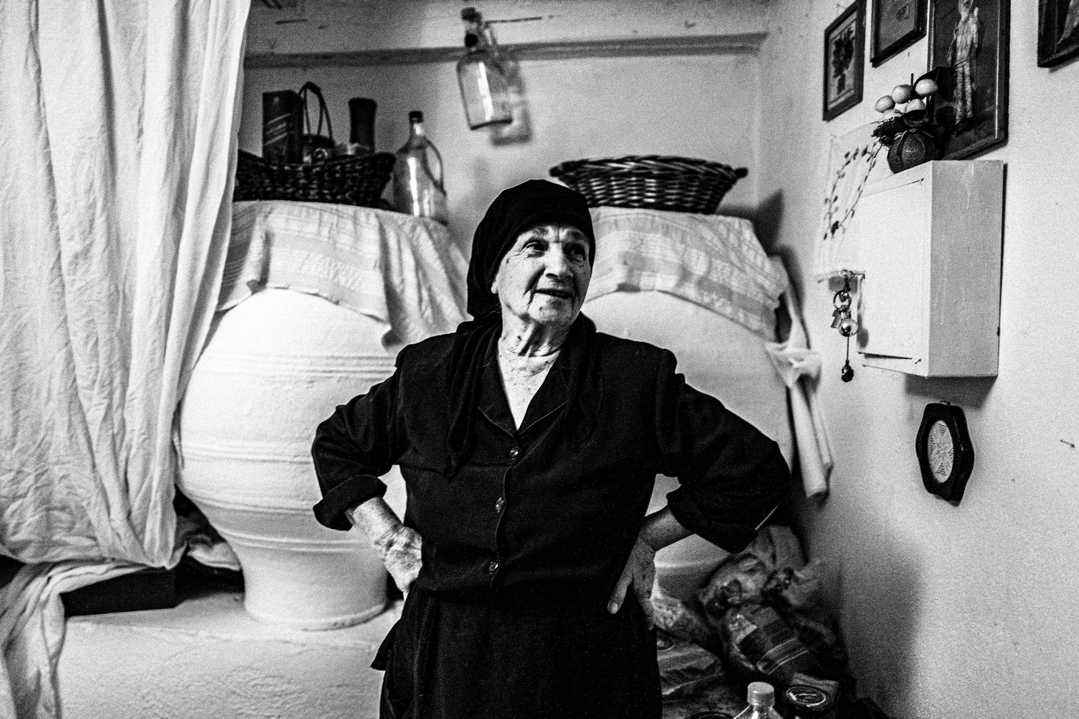 At Zafirenia's house in Anogia, Rethymnon, Crete, by photographer George Tatakis