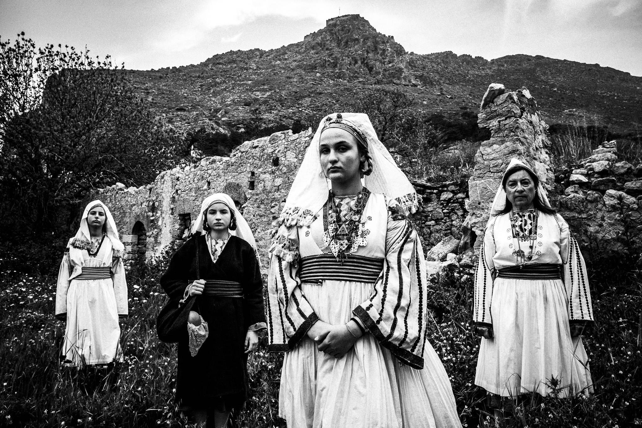 At Megálo Chorió, overlooking the castle in Tilos island, by photographer George Tatakis