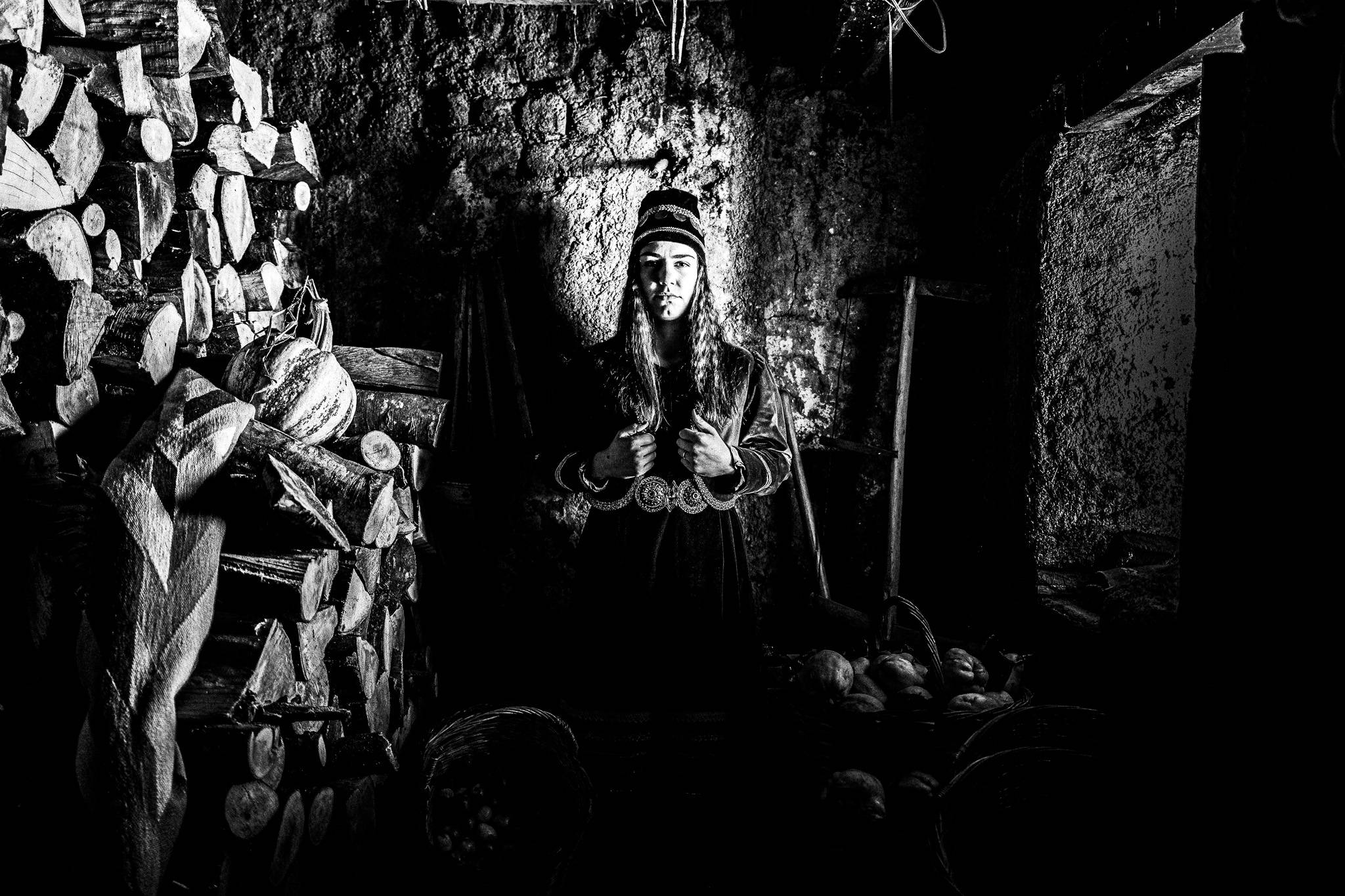 Traditional costume, Pagan Christmas customs of Northern Greece, by photographer George Tatakis