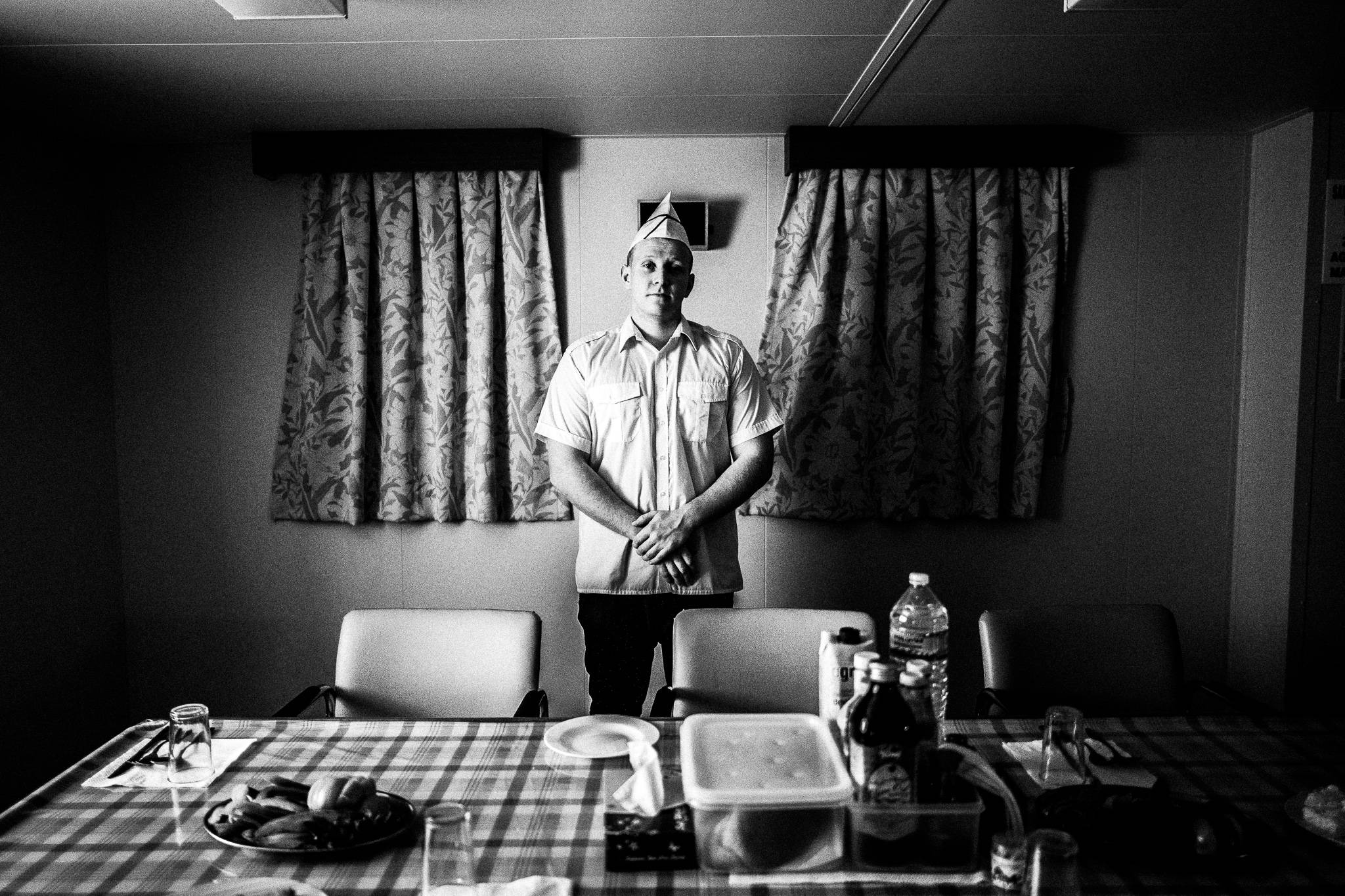 Messman in the messroom by photographer George Tatakis