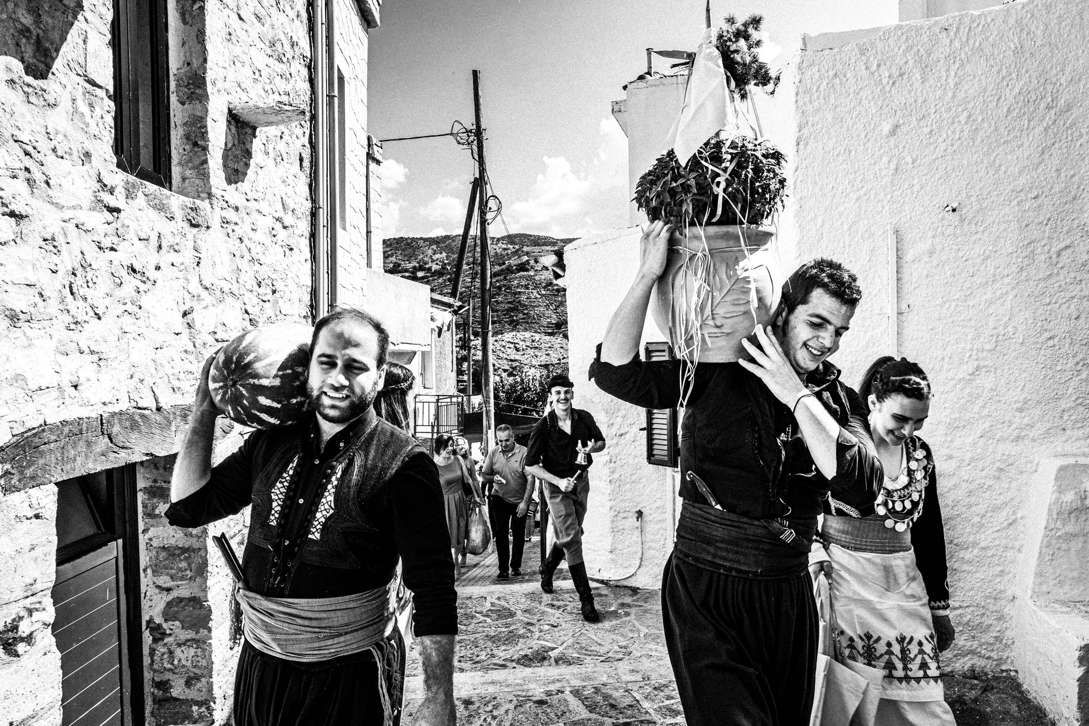 At the bride's house, Anogia, Rethymnon, Crete, by photographer George Tatakis