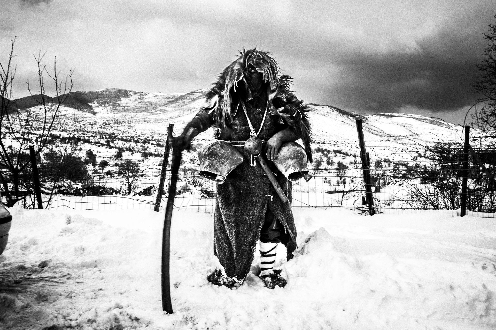 Arapides of Volax are probably the most intimidating of all, Pagan Christmas customs of Northern Greece, by photographer George Tatakis