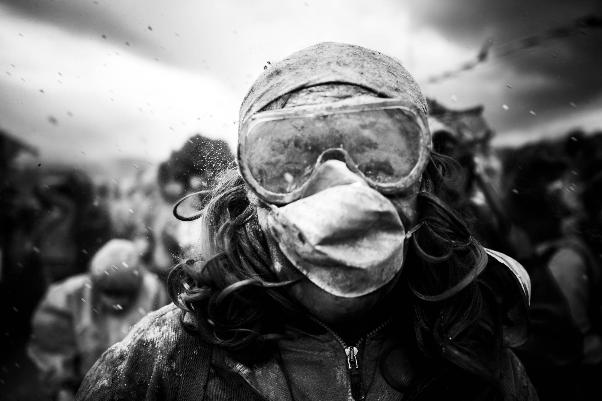 Wearing full protection from the flour in Galaxidi, by photographer George Tatakis