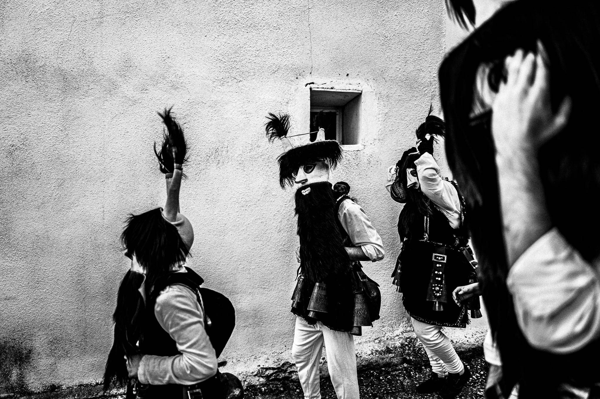 Babugera around Monastiraki, Pagan Christmas customs of Northern Greece, by photographer George Tatakis