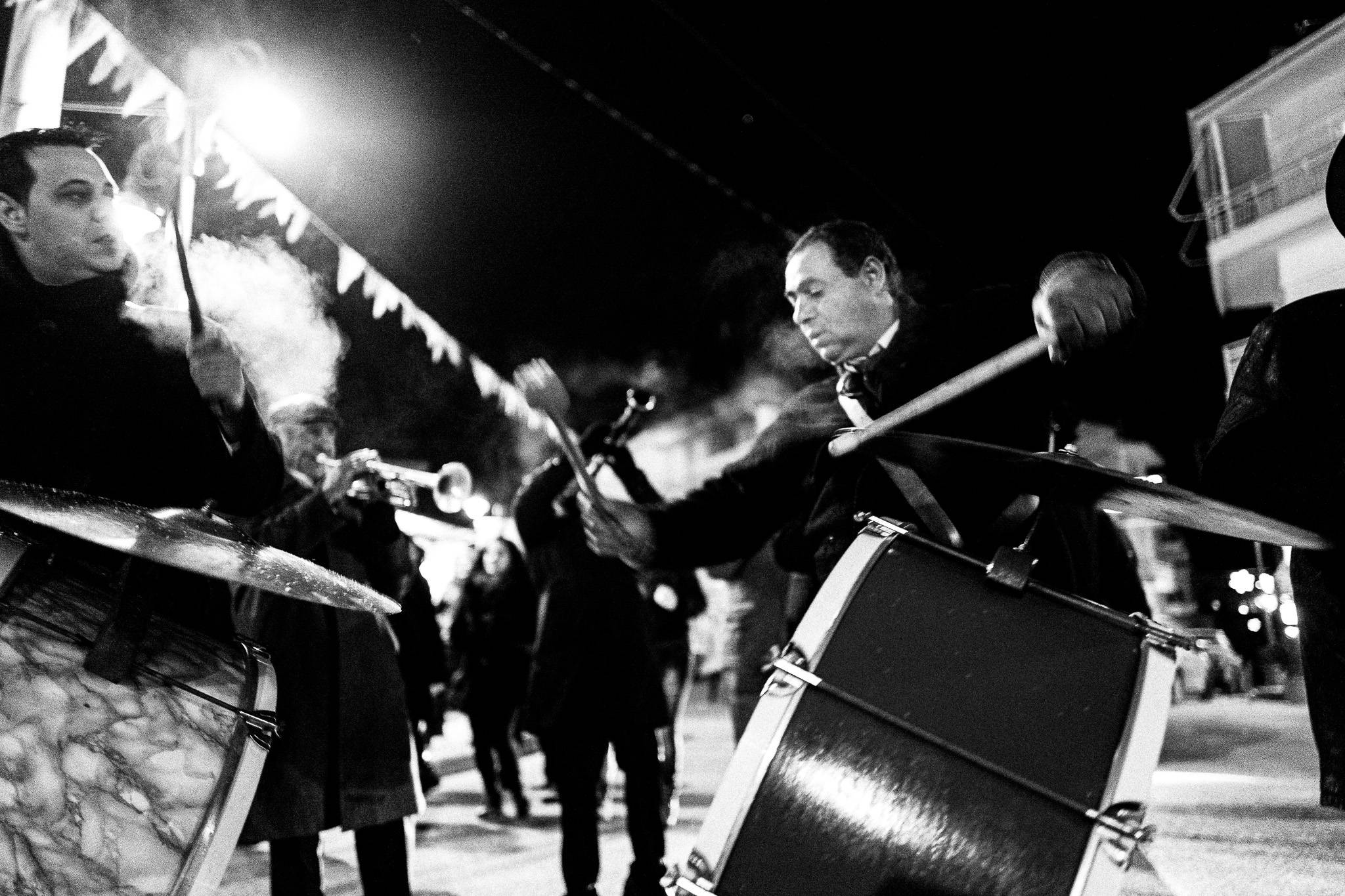 Gathering at the main square, Pagan Christmas customs of Northern Greece, by photographer George Tatakis