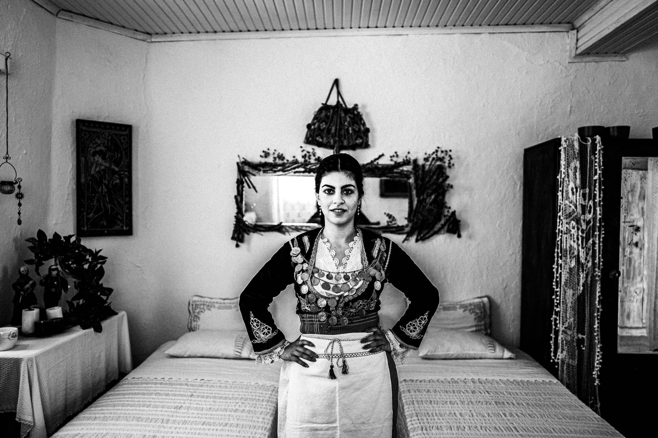 Zacharenia in Sartza, at Zafirenia's house in Anogia, Rethymnon, Crete, by photographer George Tatakis