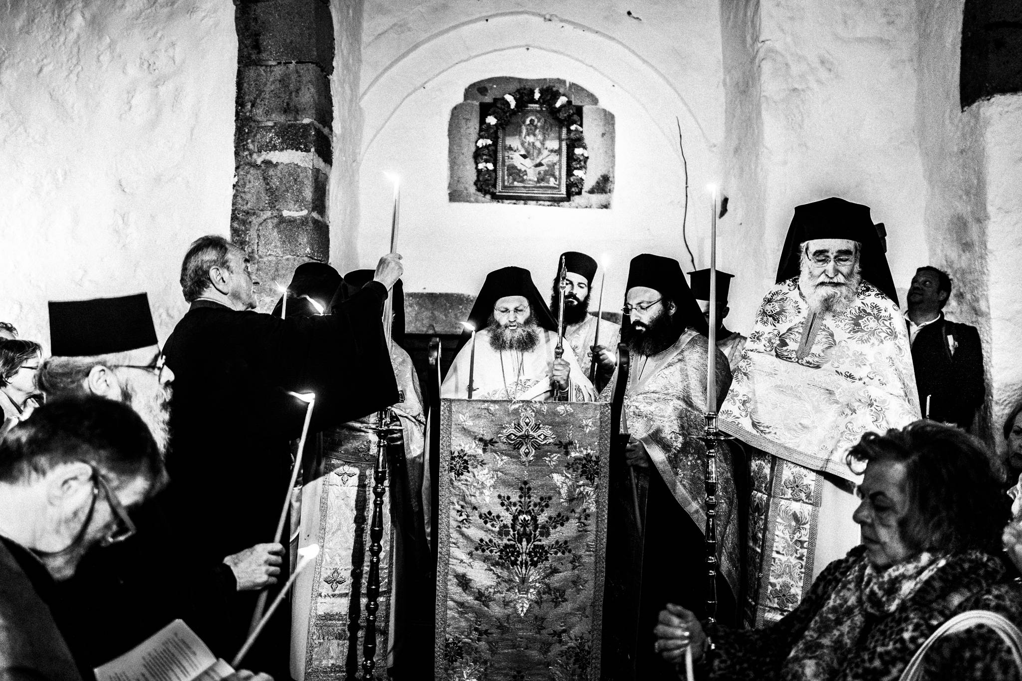 During Resurrection in Patmos island, by photographer George Tatakis