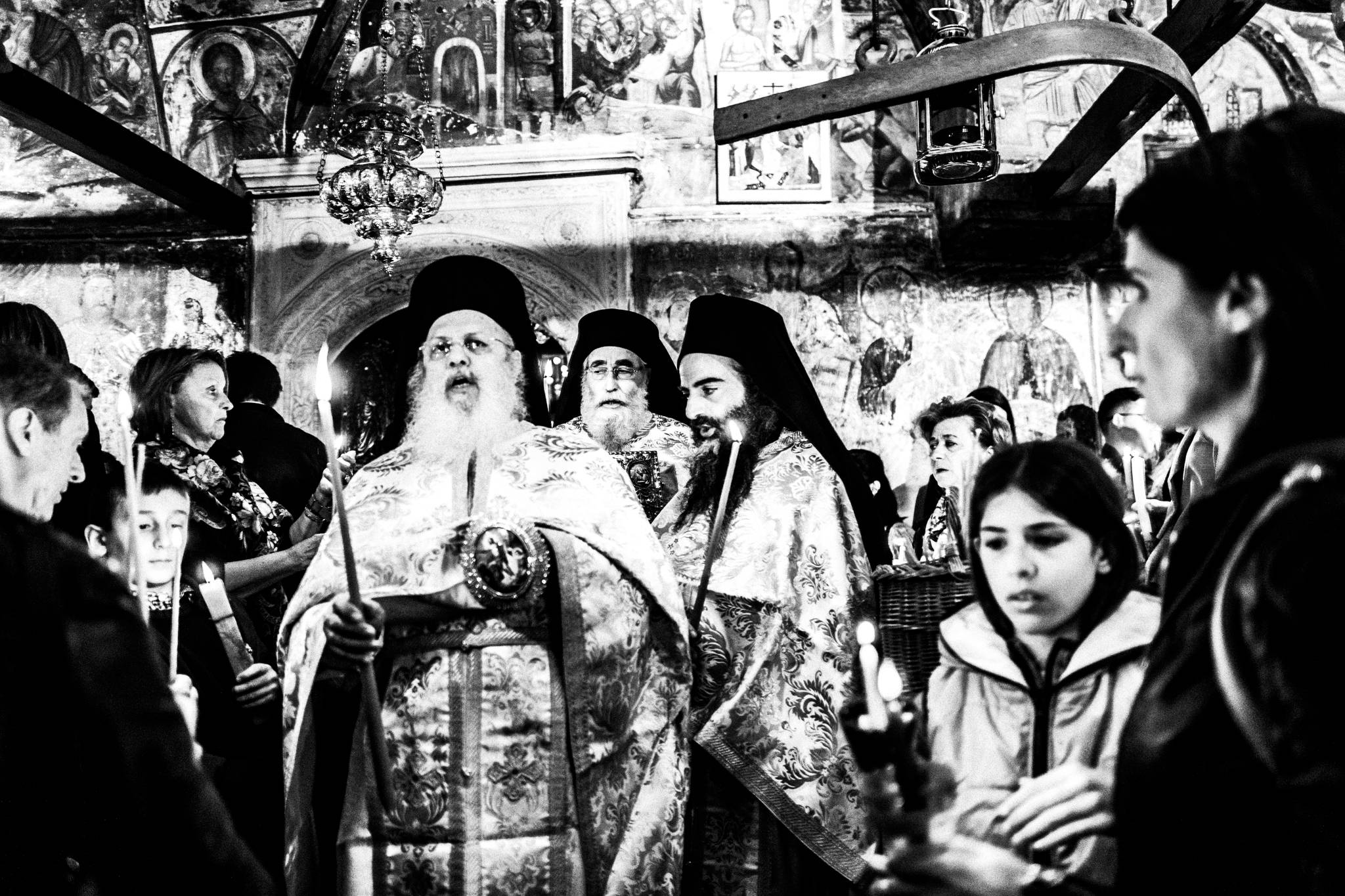 During Resurrection in Patmos island, by photographer George Tatakis