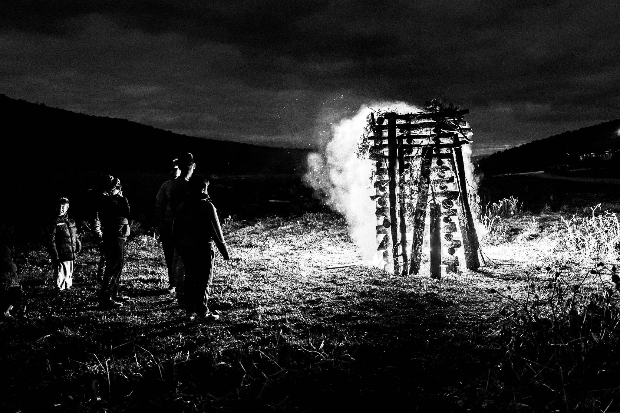 The smaller bonfire, Pagan Christmas customs of Northern Greece, by photographer George Tatakis