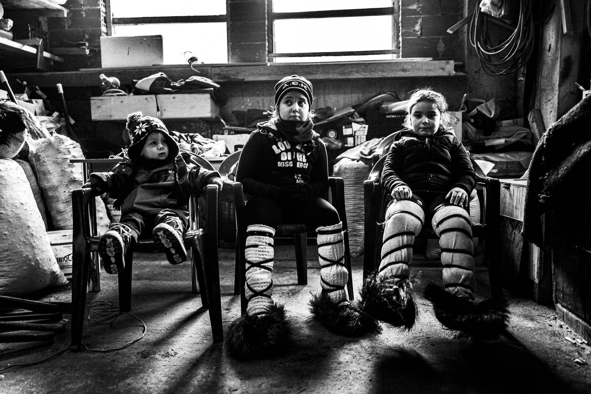 Dressing up Arapides, Pagan Christmas customs of Northern Greece, by photographer George Tatakis