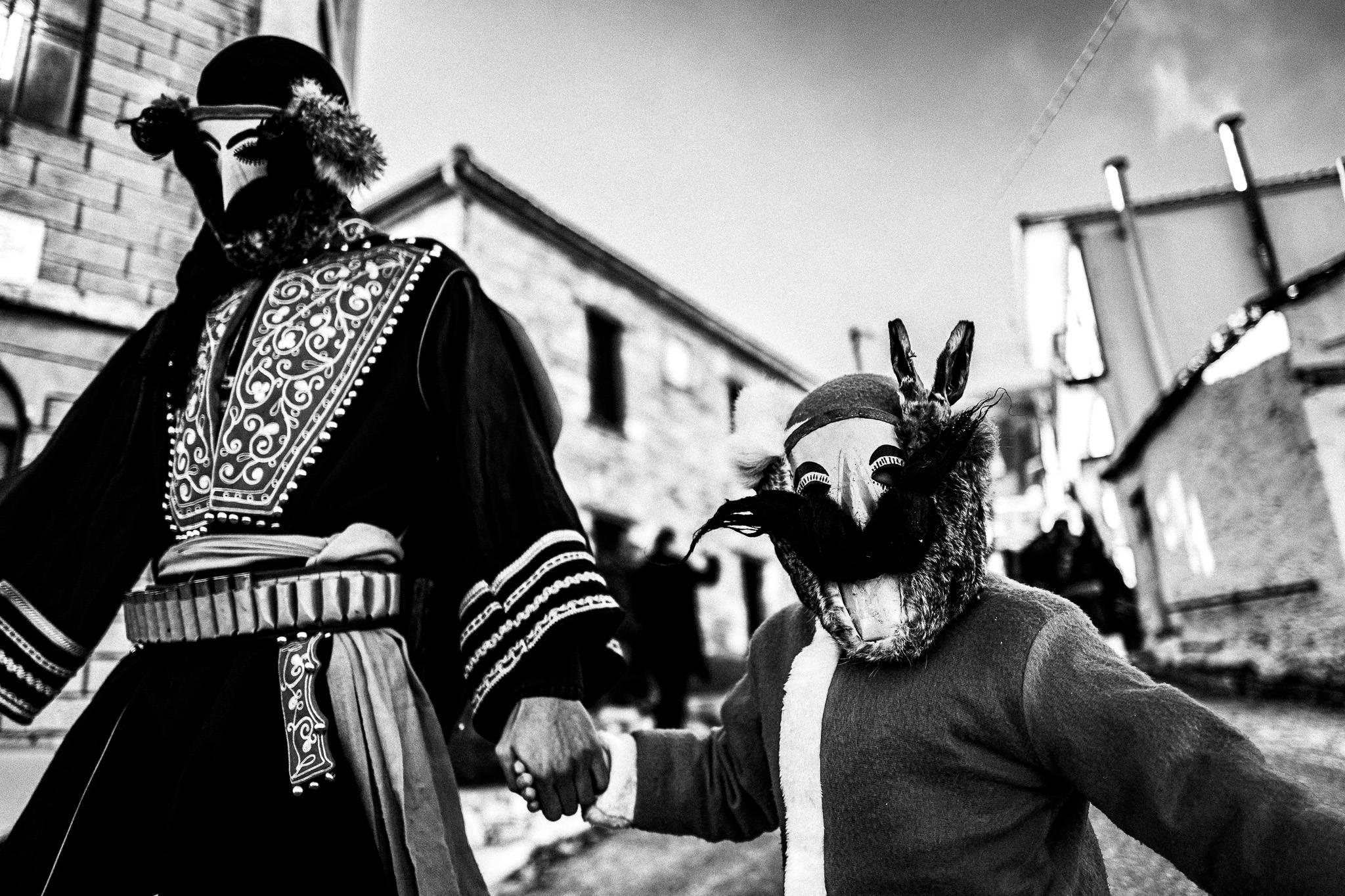 The parade, Pagan Christmas customs of Northern Greece, by photographer George Tatakis
