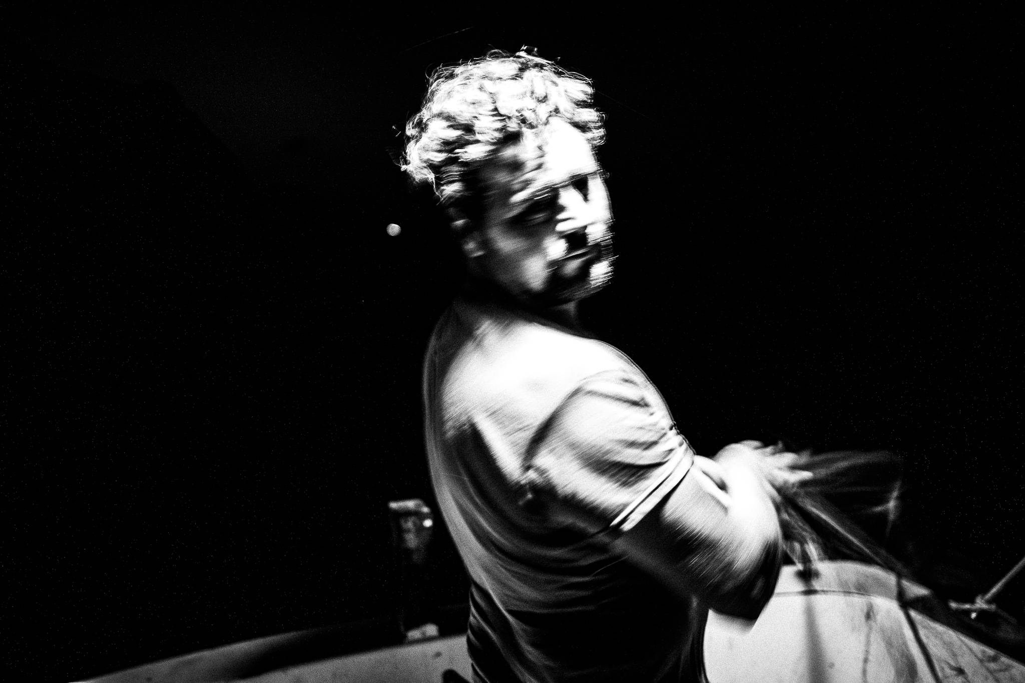 Fishing, Diafani, Olympos, Karpathos, Greece. Black and white photography by George Tatakis