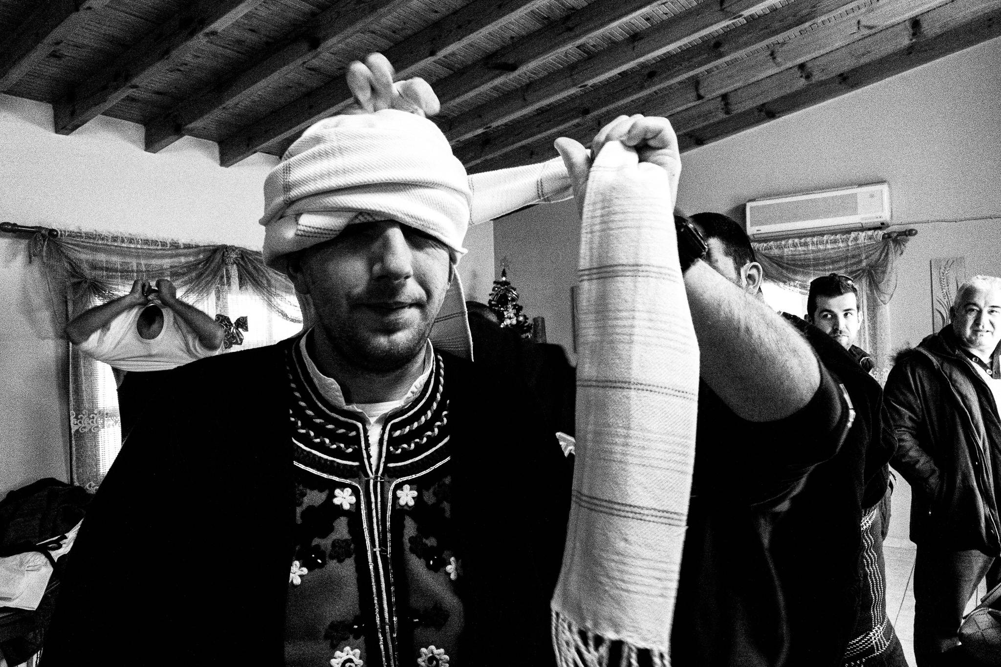 Getting dressed, Pagan Christmas customs of Northern Greece, by photographer George Tatakis