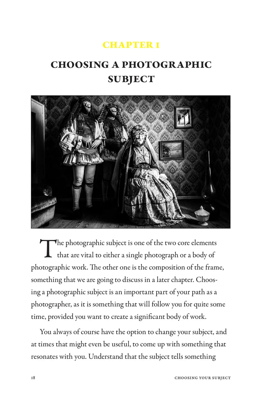 Printed page 18: Choosing a photographic subject